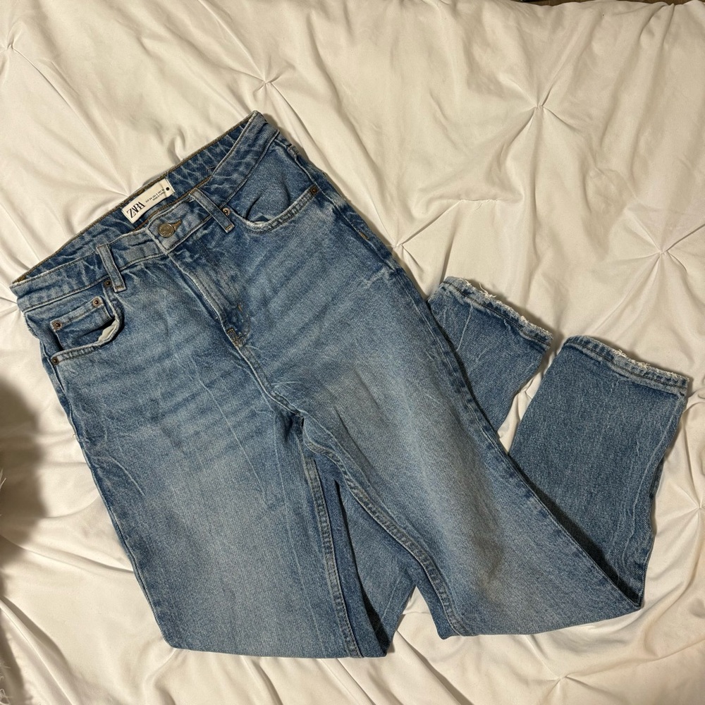 Zara fitted straight leg jeans